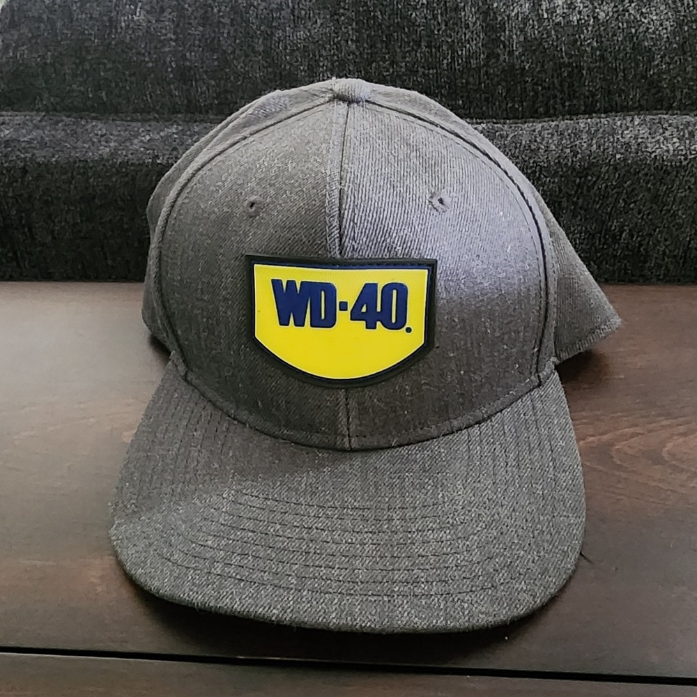 WD-40 Baseball Cap Hat Gray‎ Snapback Degreaser Lubricant Dust Collectible O/S